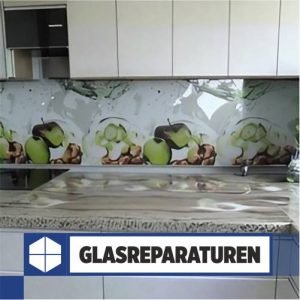 Quadratische Glas-KüchenrückwandRahmenlose Glas-Küchenrückwand