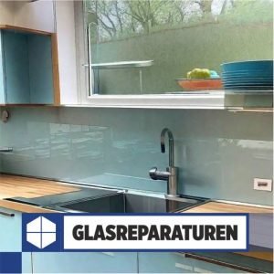 Transparente Küchenrückwand aus Glas
